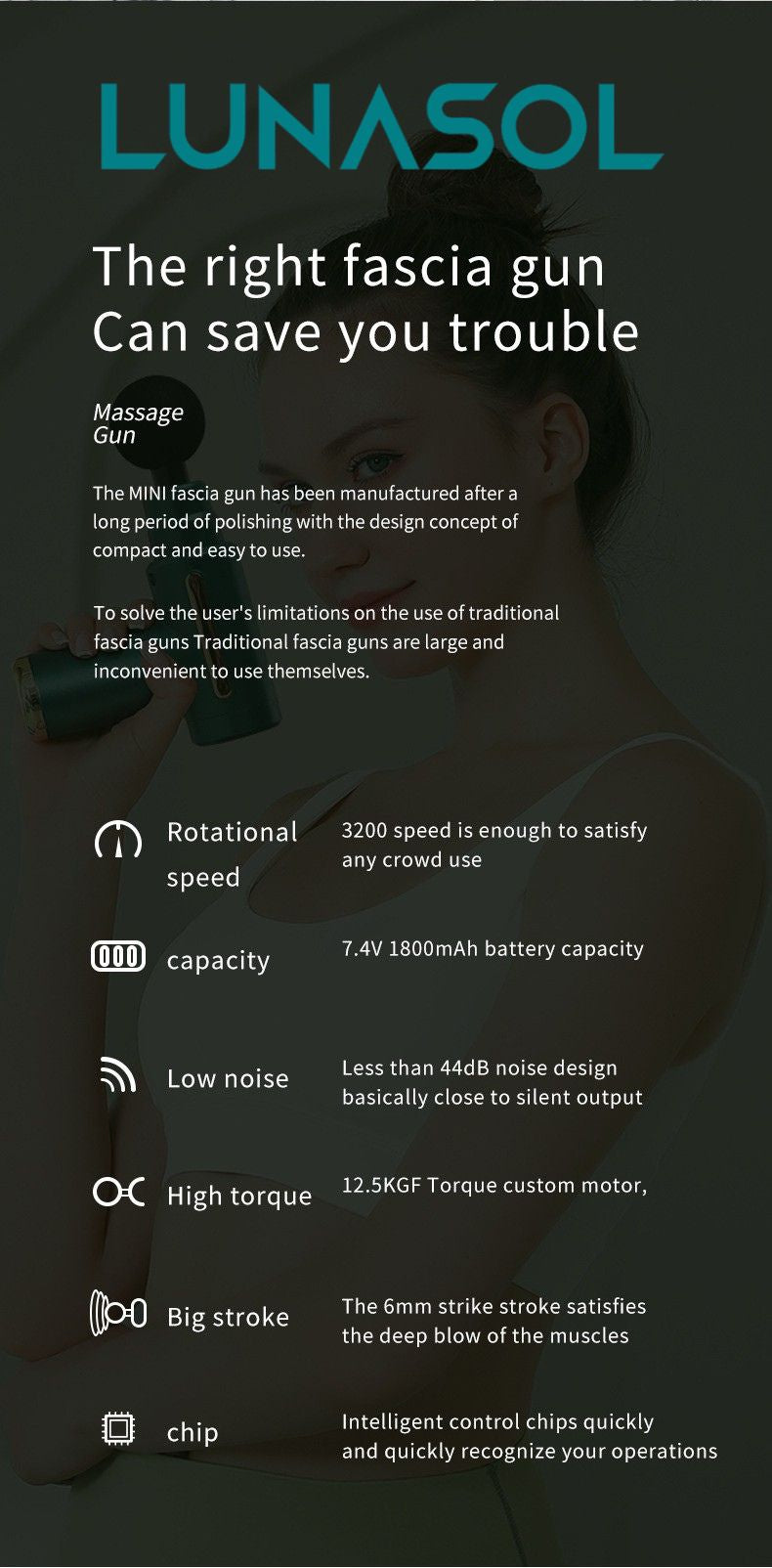 LunaSol Mini Massage Gun