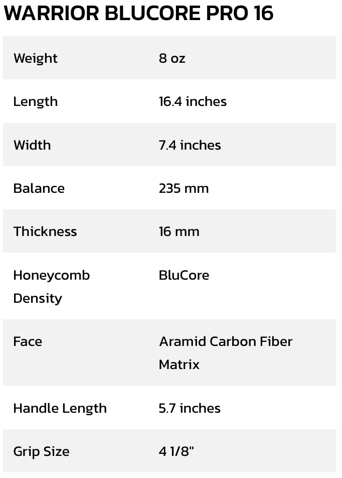 Diadem Warrior BluCor Paddle