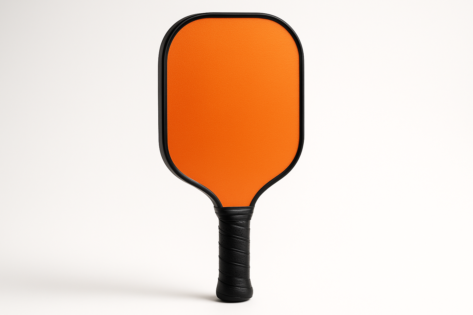 High-end pickleball paddle in orange and black
